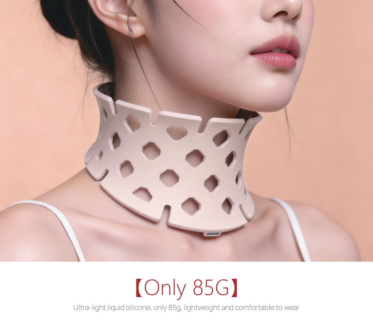 MBZ01 LED Neck Mask — worn on model