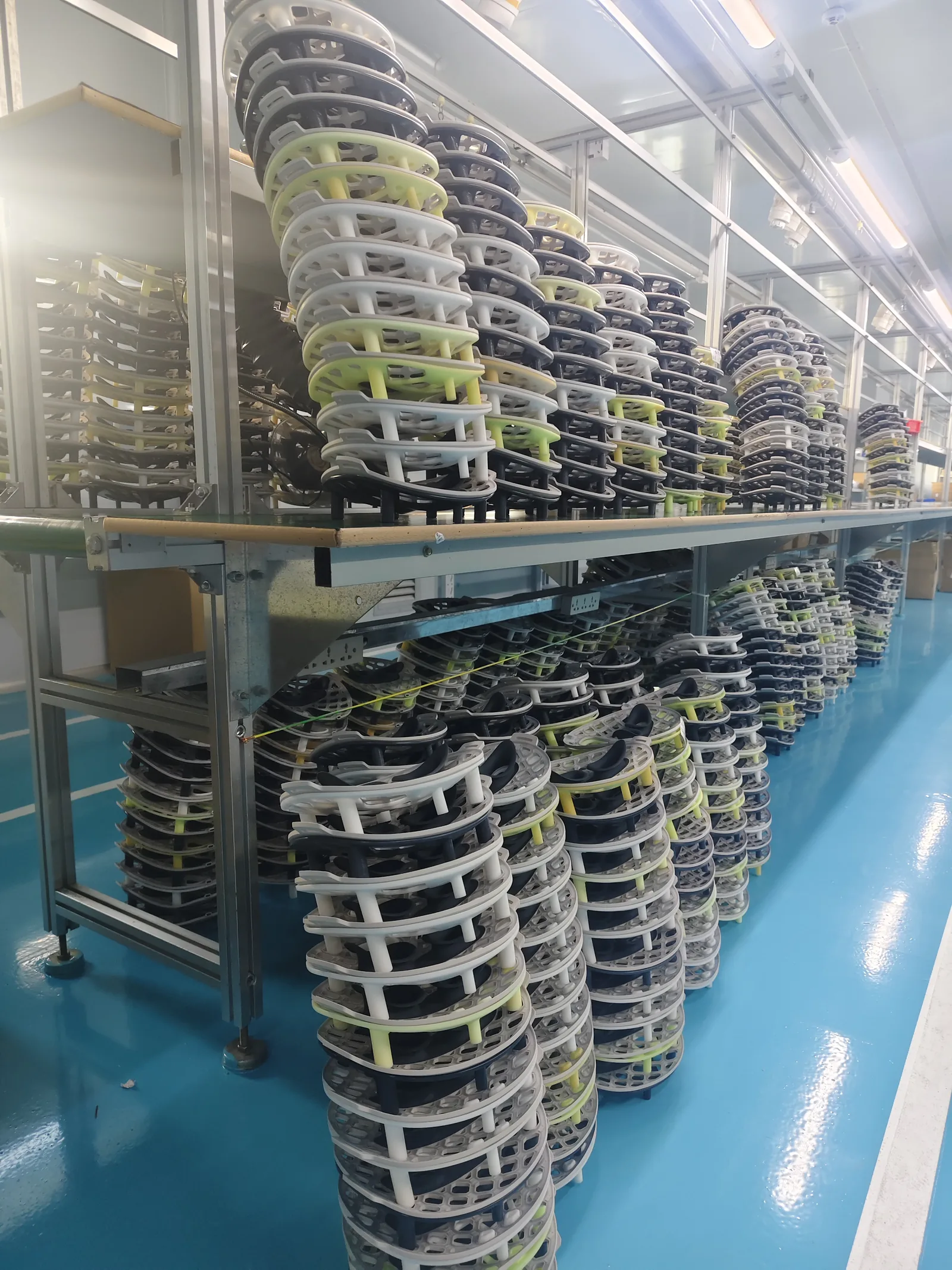 Radiant hollow LED mask shells in production process